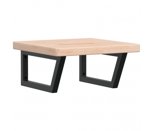 vidaXL izlietnes plaukts, stiprināms pie sienas, tērauds, ozola koks