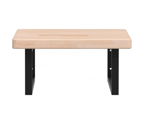 vidaXL izlietnes plaukts, stiprināms pie sienas, tērauds, ozola koks