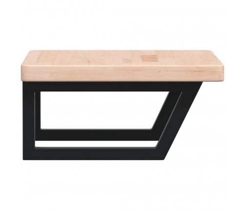 vidaXL izlietnes plaukts, stiprināms pie sienas, tērauds, ozola koks