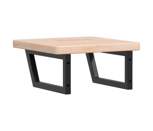 vidaXL izlietnes plaukts, stiprināms pie sienas, tērauds, ozola koks