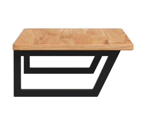 vidaXL izlietnes plaukts, stiprināms pie sienas, tērauds, ozola koks