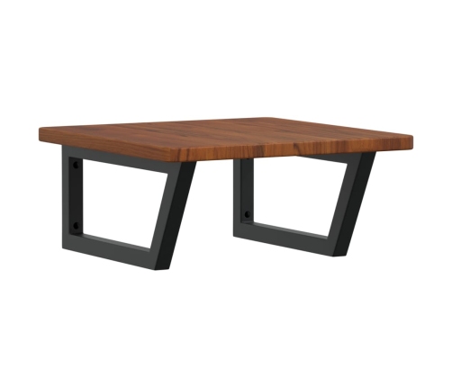 vidaXL izlietnes plaukts, stiprināms pie sienas, tērauds, ozola koks