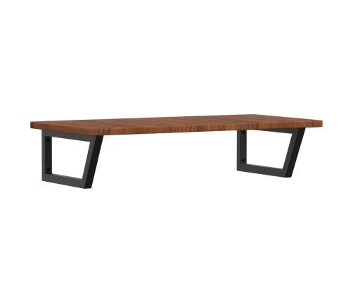 vidaXL izlietnes plaukts, stiprināms pie sienas, tērauds, ozola koks