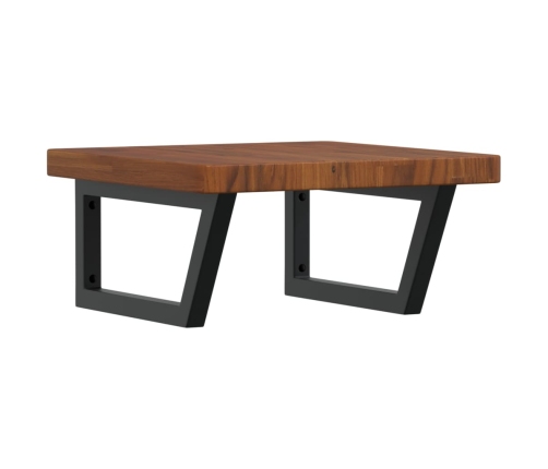 vidaXL izlietnes plaukts, stiprināms pie sienas, tērauds, ozola koks