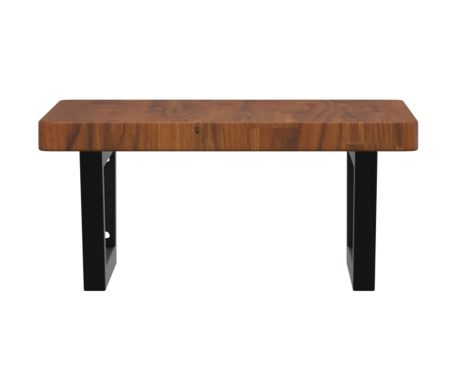 vidaXL izlietnes plaukts, stiprināms pie sienas, tērauds, ozola koks