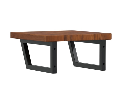 vidaXL izlietnes plaukts, stiprināms pie sienas, tērauds, ozola koks