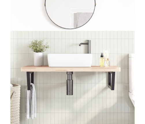 vidaXL izlietnes plaukts, stiprināms pie sienas, tērauds, dižskābardis