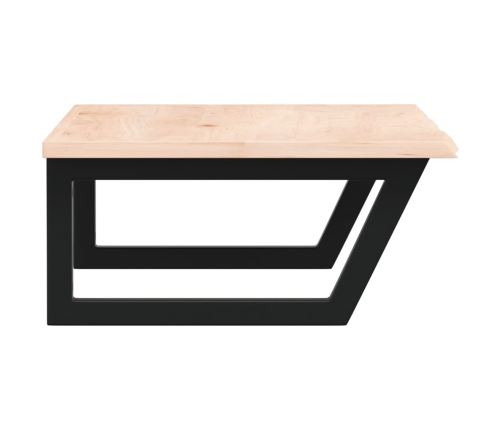 vidaXL izlietnes plaukts, stiprināms pie sienas, tērauds, ozola koks