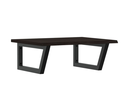 vidaXL izlietnes plaukts, stiprināms pie sienas, tērauds, ozola koks