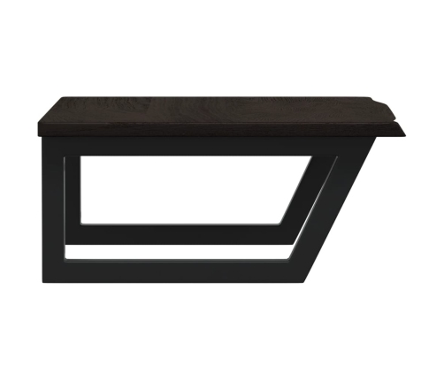 vidaXL izlietnes plaukts, stiprināms pie sienas, tērauds, ozola koks