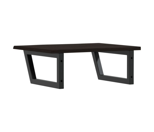 vidaXL izlietnes plaukts, stiprināms pie sienas, tērauds, ozola koks