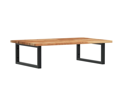 vidaXL izlietnes plaukts, stiprināms pie sienas, tērauds, akācija