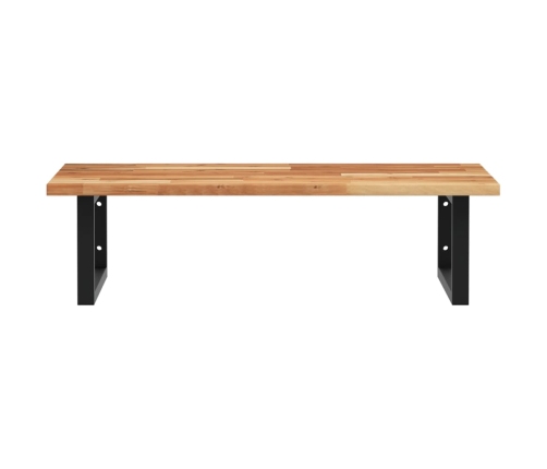 vidaXL izlietnes plaukts, stiprināms pie sienas, tērauds, akācija