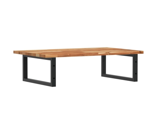 vidaXL izlietnes plaukts, stiprināms pie sienas, tērauds, akācija