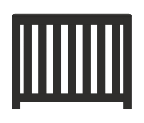 vidaXL radiatora pārsegs, melns, 104x20x82 cm, inženierijas koks