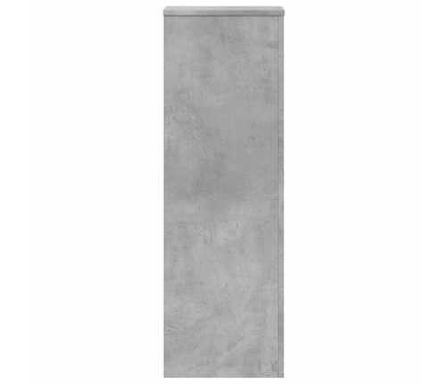 vidaXL augu plaukts, betona pelēks, 33x33x100 cm, inženierijas koks