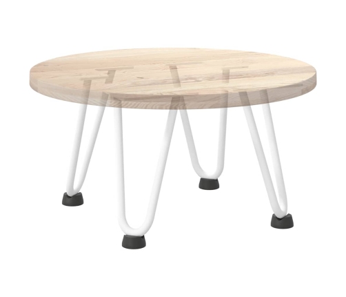 vidaXL Matu sprādzes galda kājas 4 gab. balta 20 cm ciets tērauds