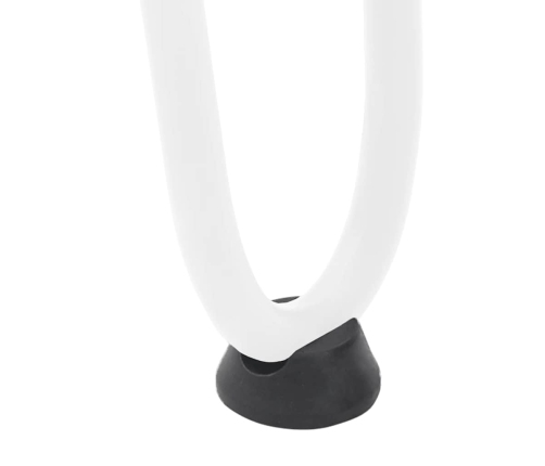 vidaXL Matu sprādzes galda kājas 4 gab. balta 20 cm ciets tērauds
