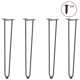 Matu Sprādzes Galda Kājas 4 Gab. 72 Cm Ciets Tērauds Vidaxl Matu Sprādzes Galda Kājas 4 Gab. 72 Cm Ciets Tērauds Vidaxl