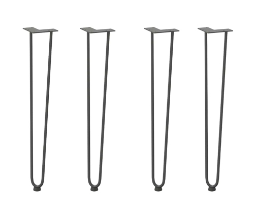vidaXL Matu sprādzes galda kājas 4 gab. 72 cm ciets tērauds