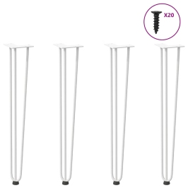 Matu Sprādzes Galda Kājas 4 Gab. Balta 72 Cm Ciets Tērauds Vidaxl Matu Sprādzes Galda Kājas 4 Gab. Balta 72 Cm Ciets Tērauds Vidaxl