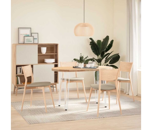 vidaXL Matu sprādzes galda kājas 4 gab. balta 72 cm ciets tērauds