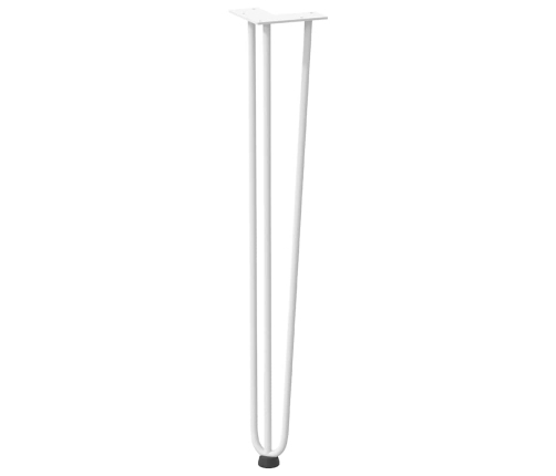 vidaXL Matu sprādzes galda kājas 4 gab. balta 72 cm ciets tērauds