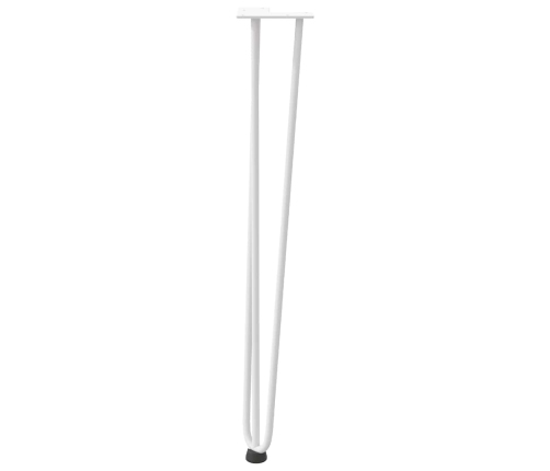 vidaXL Matu sprādzes galda kājas 4 gab. balta 72 cm ciets tērauds