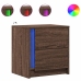 vidaXL naktsskapīši ar LED, 2 gab., ozolkoka krāsā, inženierijas koks