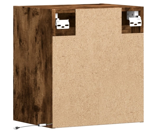 vidaXL TV plaukti ar LED lampiņām, 2 gab., ozolkoka krāsa, 41x31x45 cm