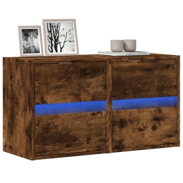 Tv Plaukti Ar Led Lampiņām, 2 Gab., Ozolkoka Krāsa, 41X31X45 Cm Vidaxl