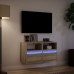 vidaXL TV galdiņi ar LED lampiņām, 2 gab., ozola krāsa, 41x31x45 cm