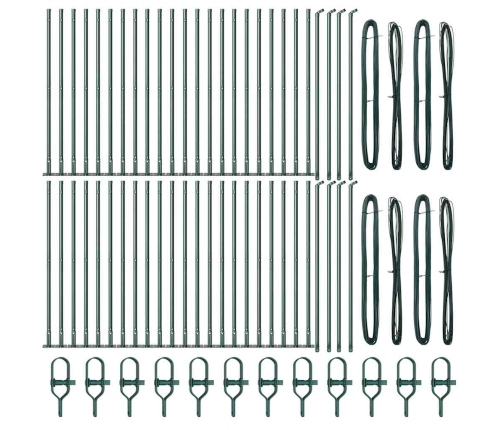 Žoga Stabi Ar Pamatplāksnēm 52 Gab Ø32Mm 70Cm Cinkots Tērauds Vidaxl