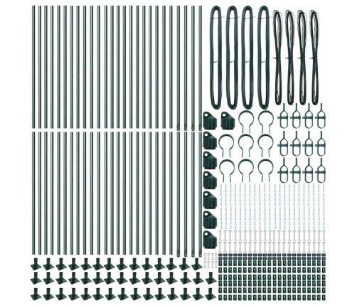 Žoga Stabi Ar Pamatplāksnēm 52 Gab Ø32Mm 70Cm Cinkots Tērauds Vidaxl