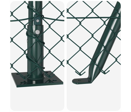 Žoga Stabu Komplekts Sudraba 25 X 0.6 M Cinkots Tērauds Vidaxl