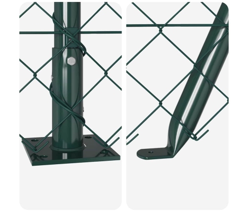 Žoga Stabu Komplekts Sudraba 25 X 0.6 M Cinkots Tērauds & Pvc Vidaxl