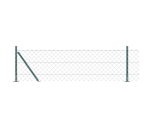 Žoga Stabu Komplekts Sudraba 25 X 0.6 M Cinkots Tērauds & Pvc Vidaxl