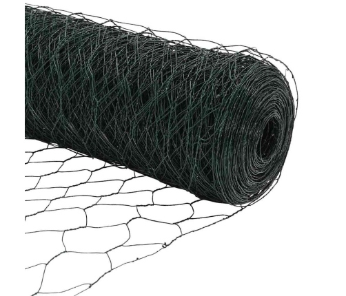 Žogs Ar Stabiem Zaļa 1 X 10 M Pvc Pārklāts Tērauds Vidaxl