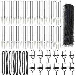 Vidaxl Sešstūra Žogs Pelēks 0.5X100 M Tērauds,  Žogu Stabi Ar Skrūvi 13 Gab Ø32 Mm 80 Cm Cinkots Tērauds Vidaxl