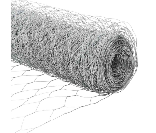 Žogs Ar Stabiem. Sudraba 0.5 X 10 M Pvc Pārklāts Tērauds Vidaxl