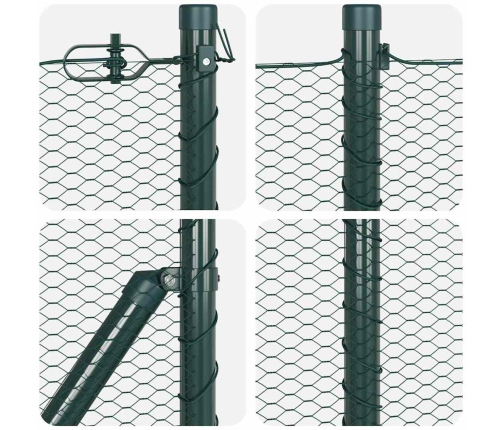 Žogu Komplekts 2 Gabali Meža Zaļš Pulverkrāsots Tērauds Vidaxl