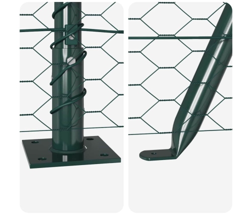 Žogu Komplekts 2 Gab. Meža Zaļš Metāls 25 X 0.5 M Izturīgs Vidaxl