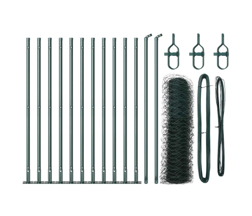 Žogu Komplekts 2 Gab. Meža Zaļš Metāls 25 X 0.5 M Izturīgs Vidaxl