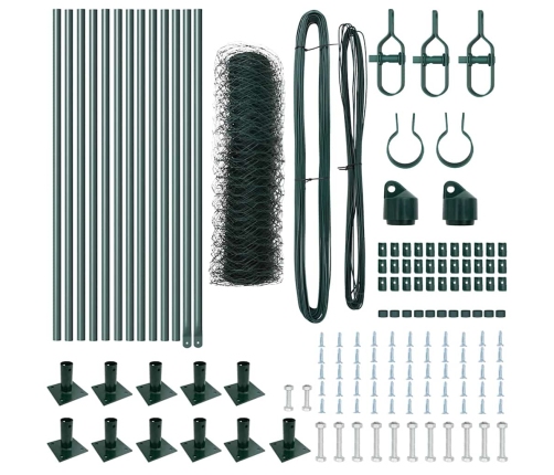 Žogu Komplekts 2 Gab. Meža Zaļš Metāls 25 X 0.5 M Izturīgs Vidaxl