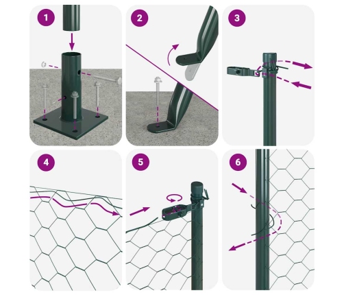 Žogu Komplekts 2 Gab. Meža Zaļš Metāls 25 X 0.5 M Izturīgs Vidaxl