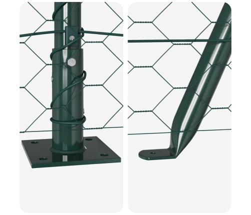 Vidaxl Heksagonu Žogs Zaļš 0.6X50 M Tērauds