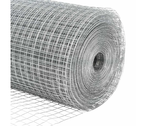 Žogs Ar Stabiem Pelēka 0.8 X 50 M Pulverkrāsots Cinkots Tērauds Vidaxl