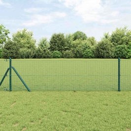 Veltītā Stieple Ar 7 Stabiem Zaļš 0.6X10 M Tērauds Vidaxl