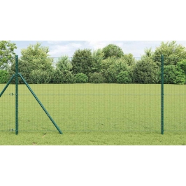 Žoga Stabu Komplekts 2 Gab. Zaļš Metāla Siets 10 X 1 M Izturīgs Vidaxl