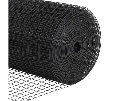 Žogs Ar Stabiem Pelēka 1.2 X 50 M Pulverkrāsots Cinkots Tērauds Vidaxl